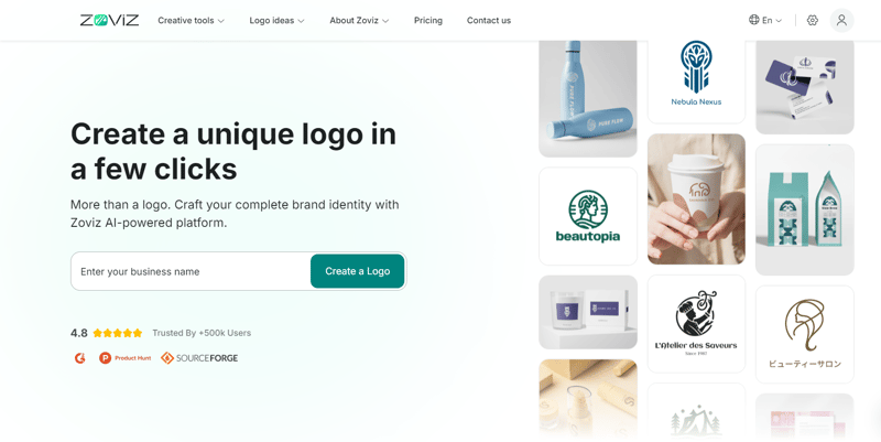 Zoviz – Create Unique Custom Logos and Brand Kits screenshot 1