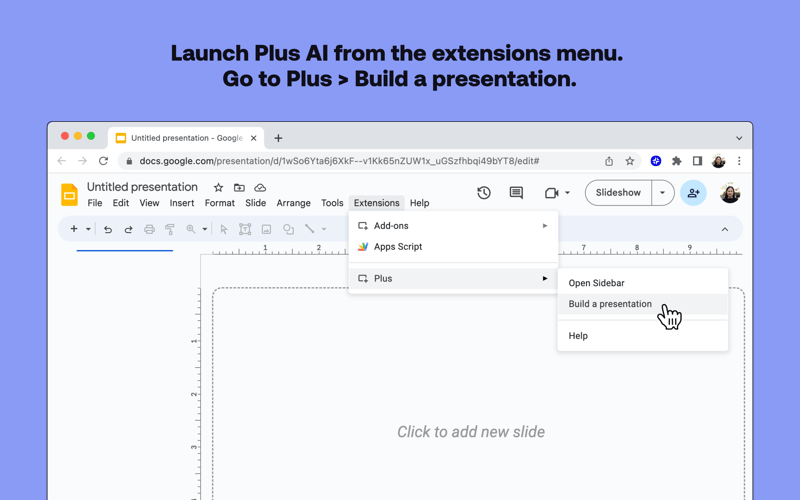 Plus AI for Google Slides screenshot 1