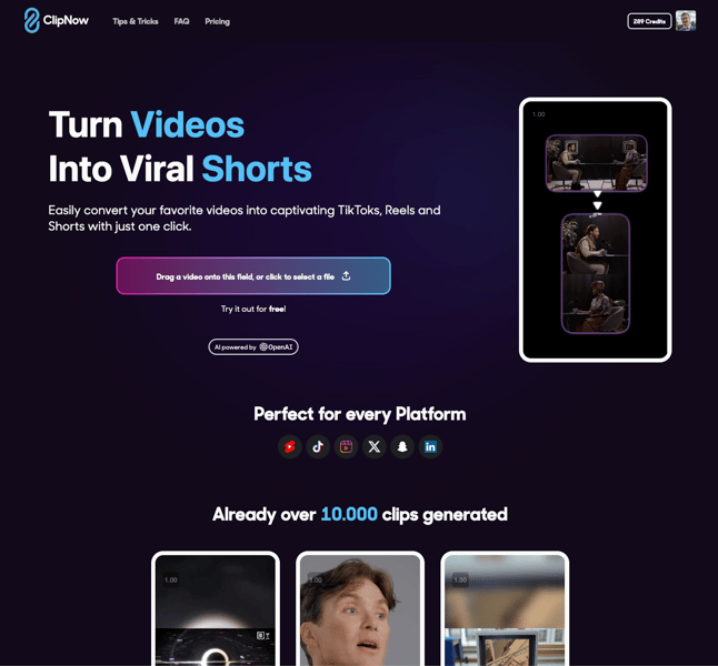 ClipNow.ai screenshot 1