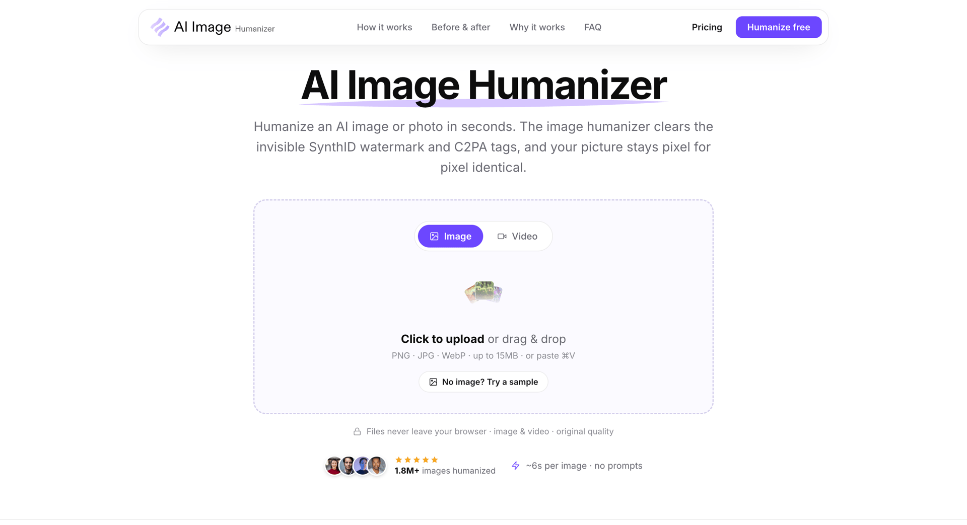 AI Image Humanizer screenshot