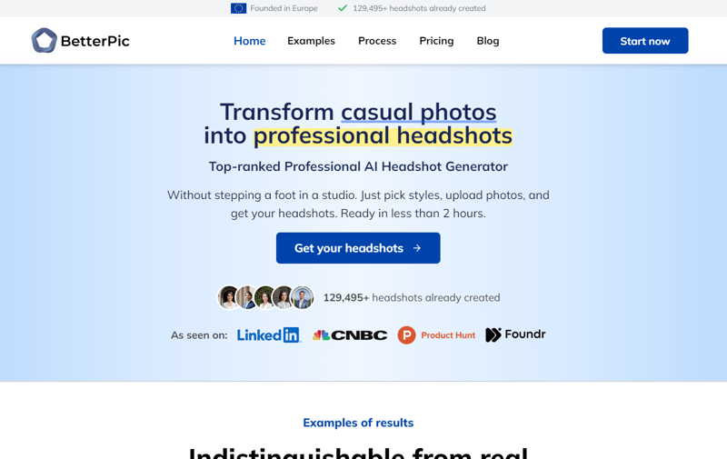 BetterPic | AI Headshots screenshot 1