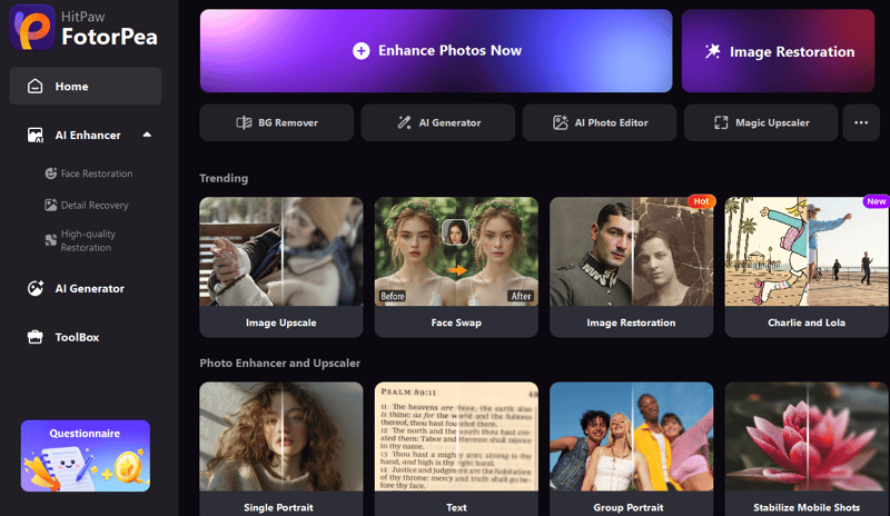 HitPaw FotorPea screenshot 1