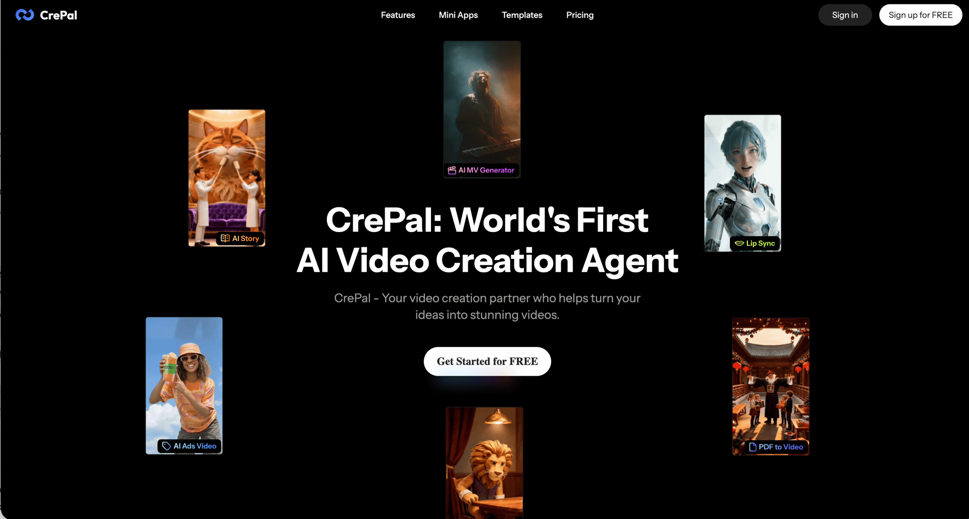 CrePal ai video agent screenshot
