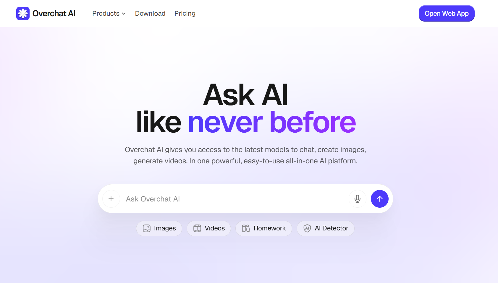 Overchat AI screenshot