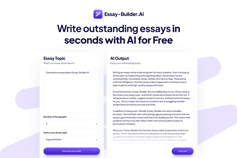 Essay-Builder.AI screenshot 1