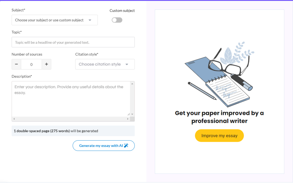Fast AI Essay Writer screenshot