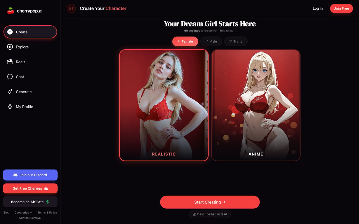 Cherrypop.ai screenshot