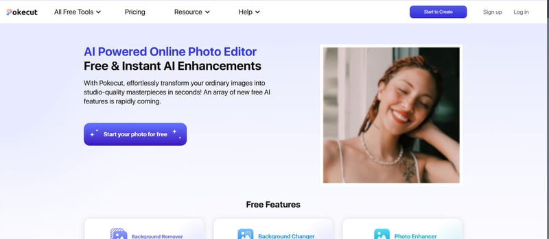 Pokecut AI Powered Online Photo Editor screenshot 1