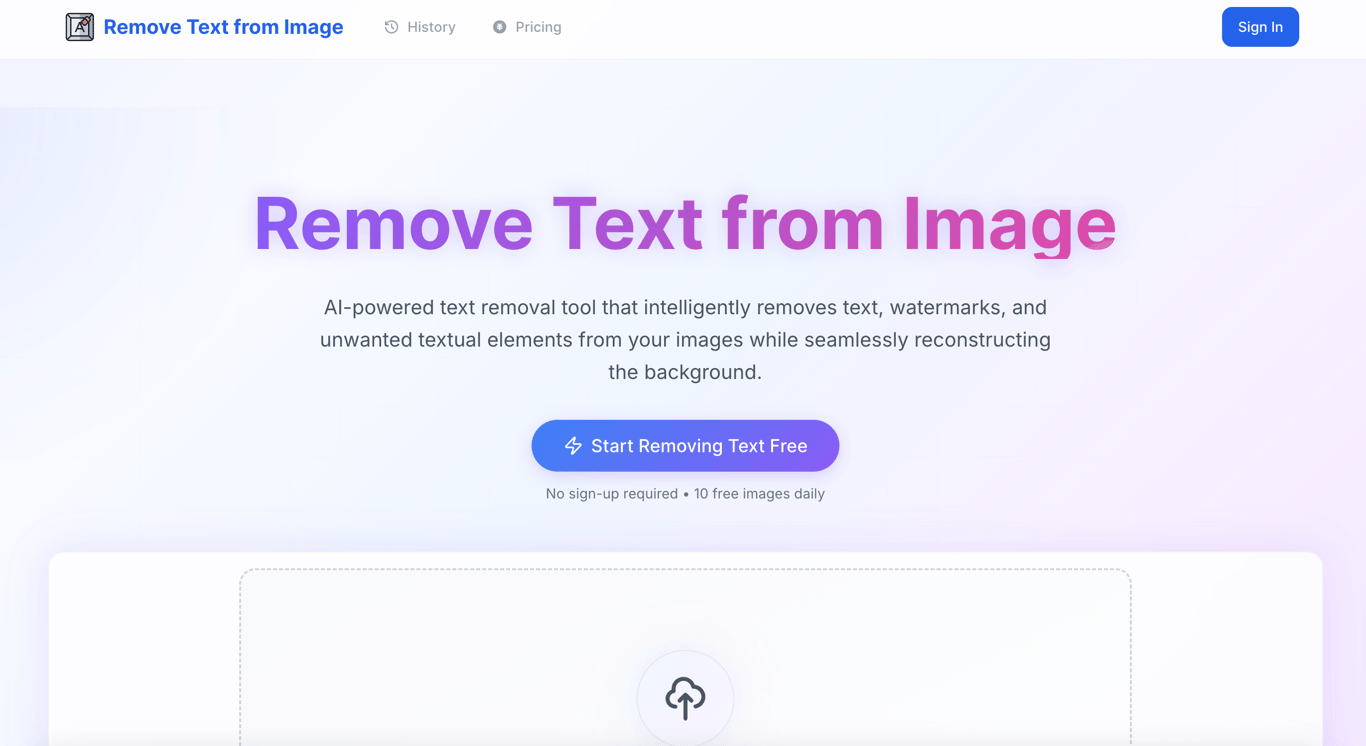 Remove Text from Image screenshot