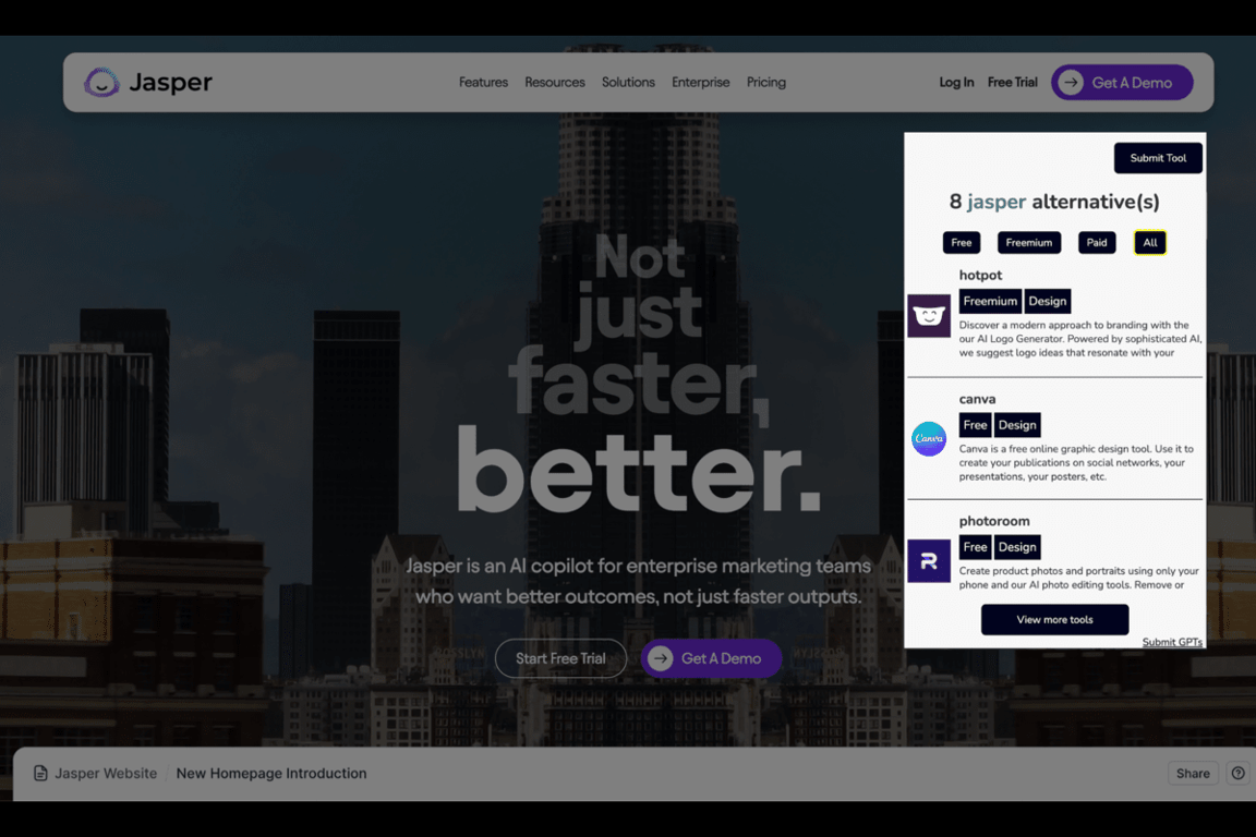 AI Tools Alternatives: Chrome Extension screenshot