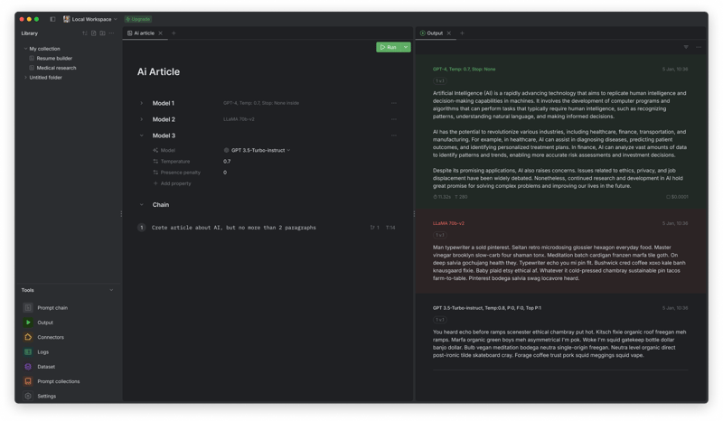 PromptMixer screenshot 1