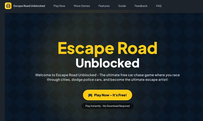 Escape Road Unblocked Game screenshot 1