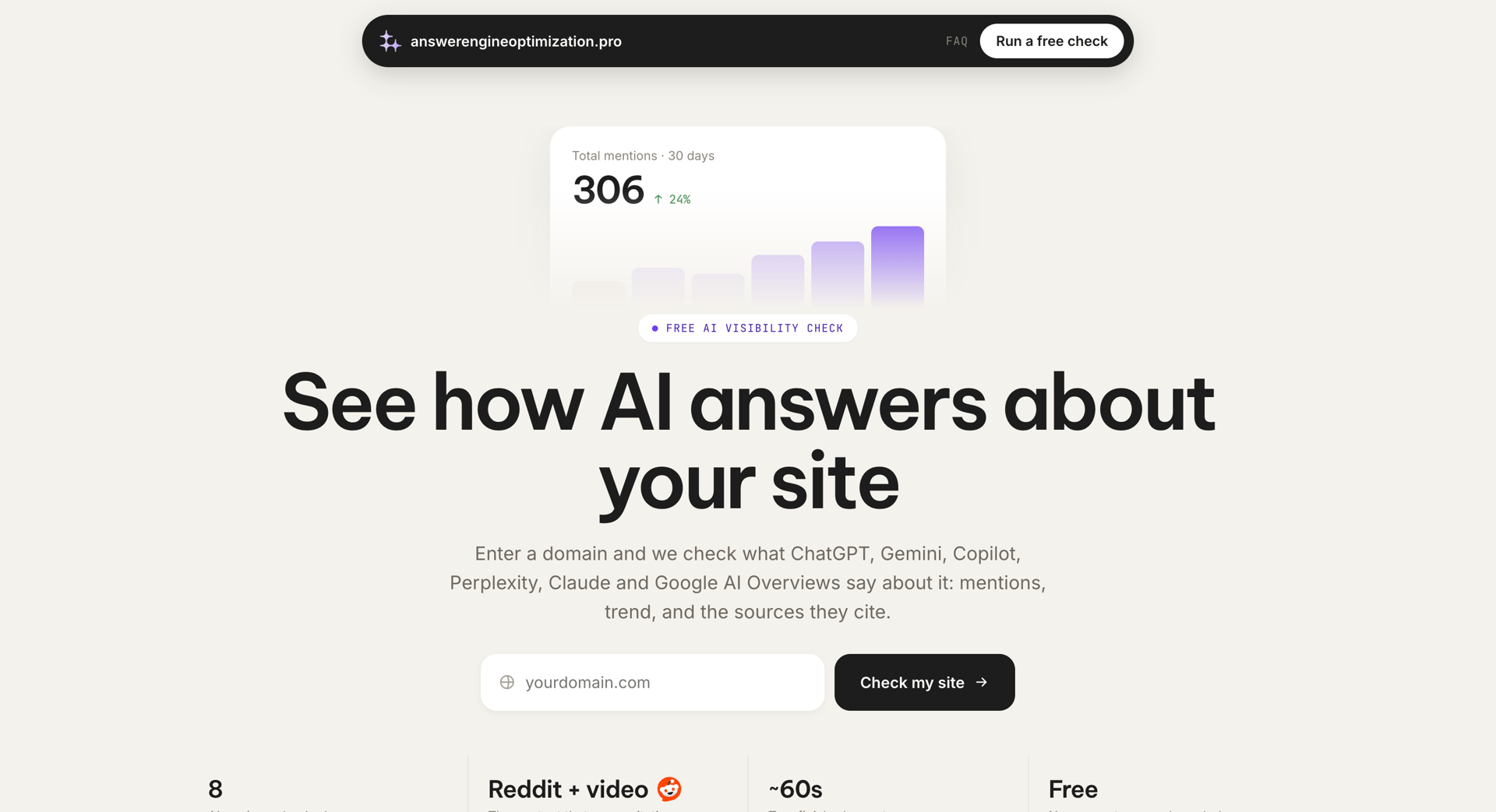 Answer Engine Optimization screenshot