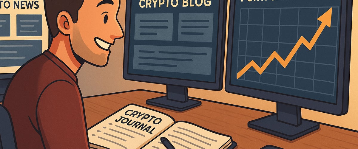 a crypto trader using the tools crypto mental logs journal and tracker to improve their crypto trading strategy