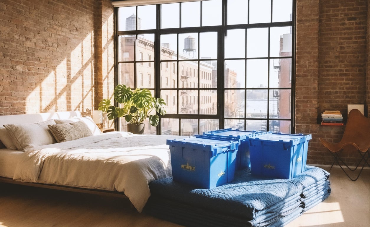 NYC plastic moving box crate rental