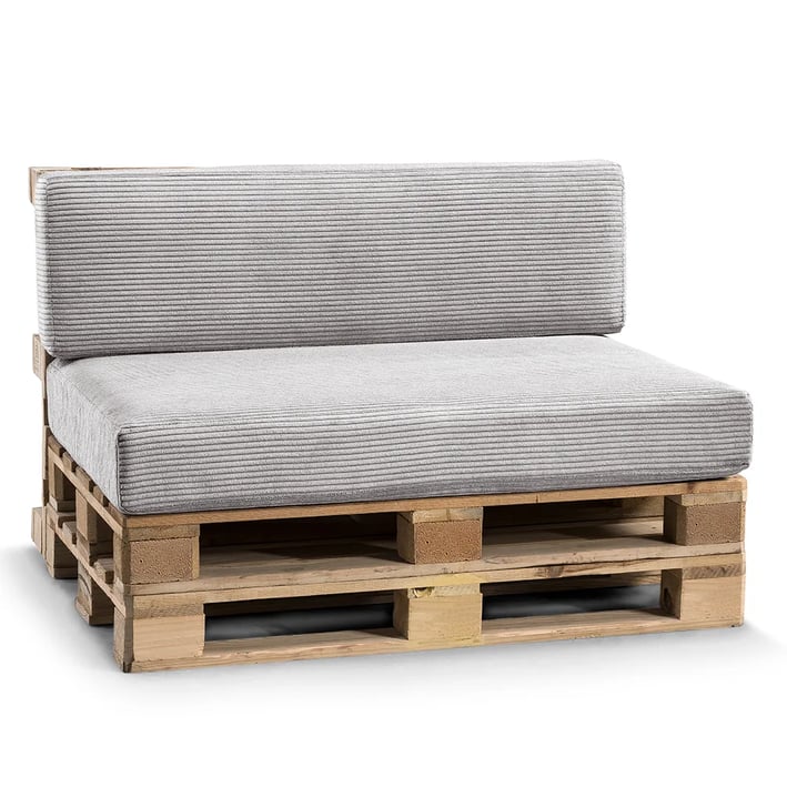 light grey pallet cushion set