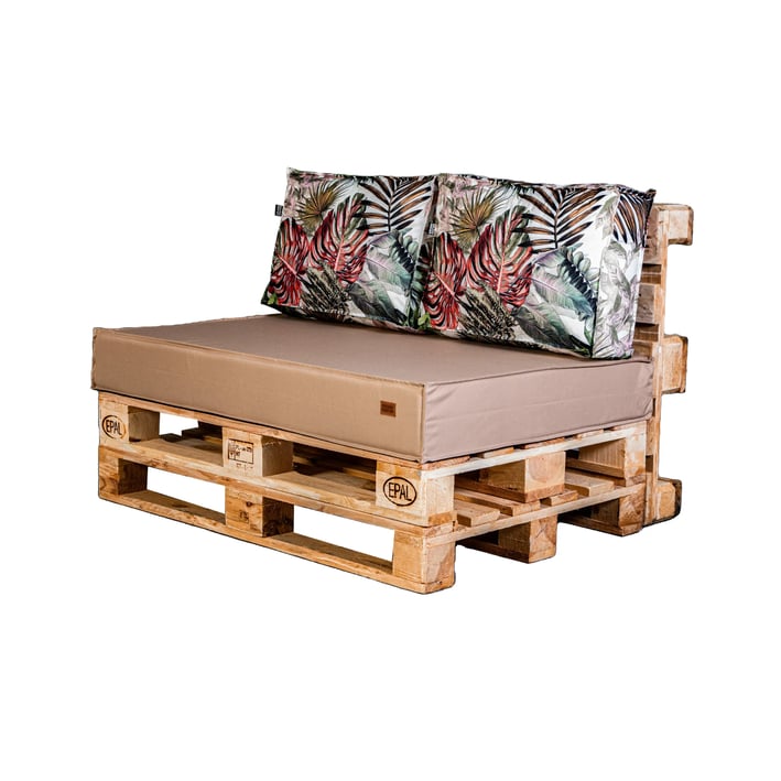 pallet cushion set flower cappuccino