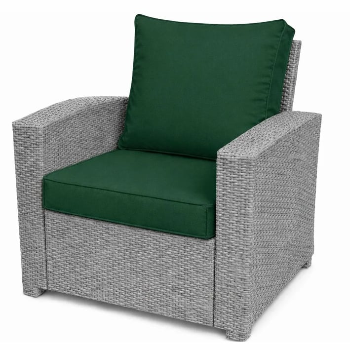 dark green armchair cushion set