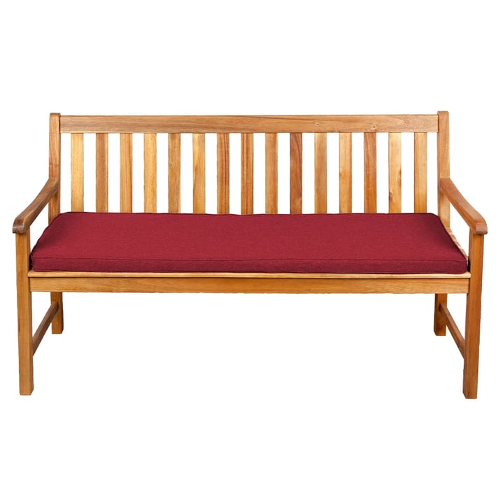 red garden bench cushion