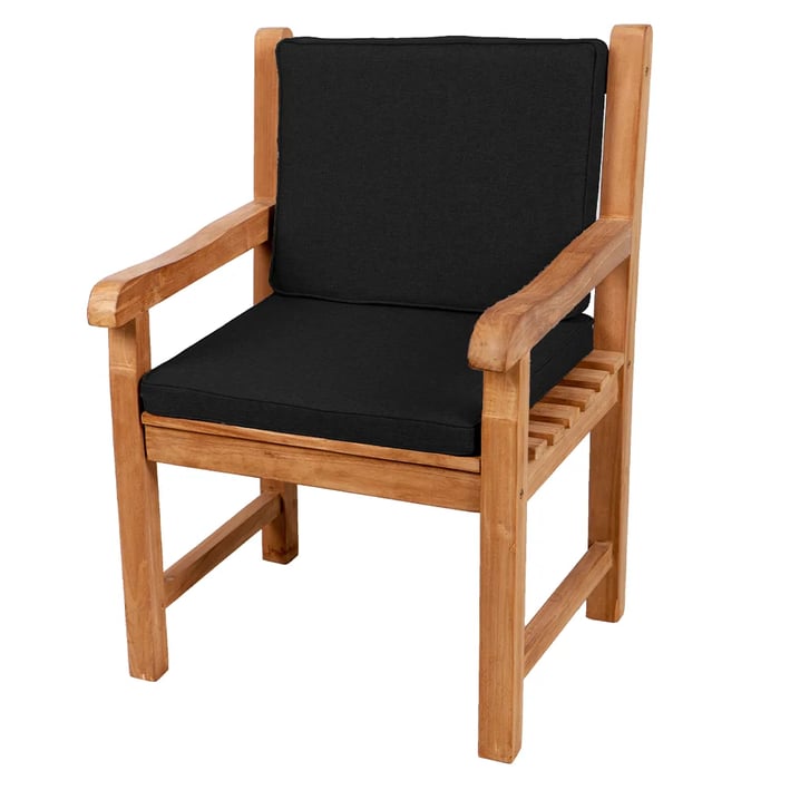 black garden chair cushion