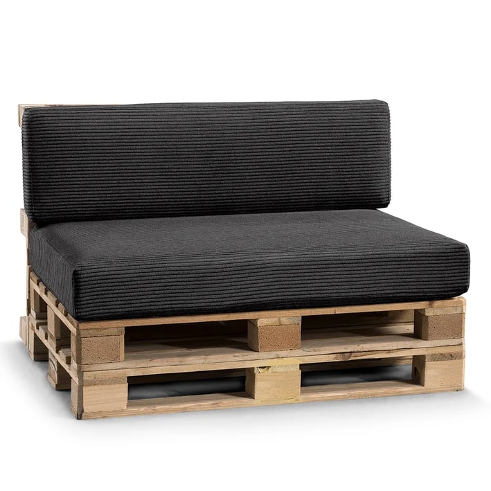 black pallet cushion set