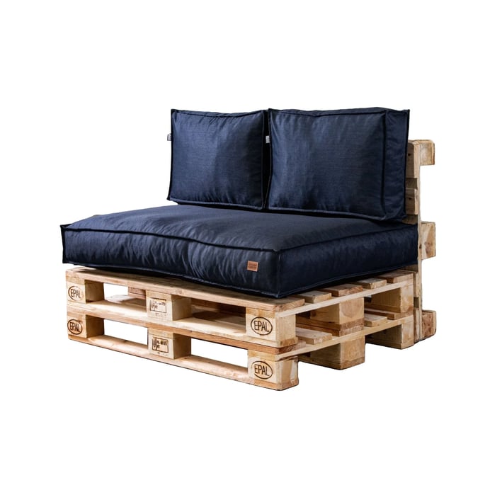 pallet cushions set in dark blue