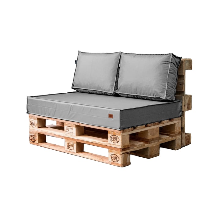 pallet cushion set in grey