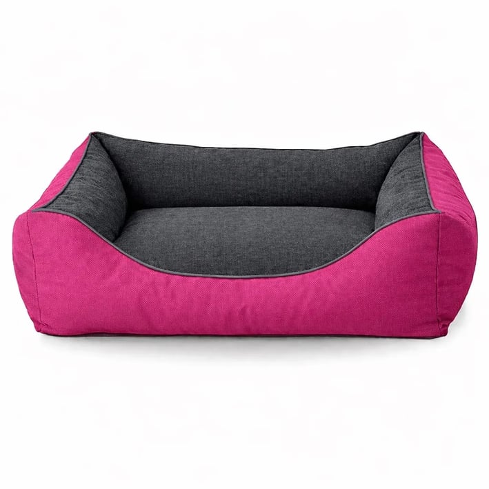 fuchsia and graphite dog bed