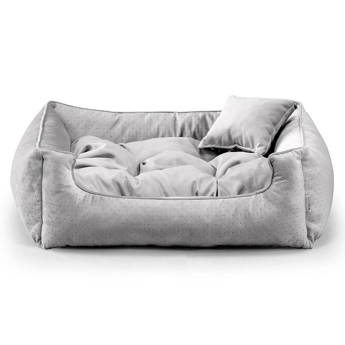 light grey dog bed