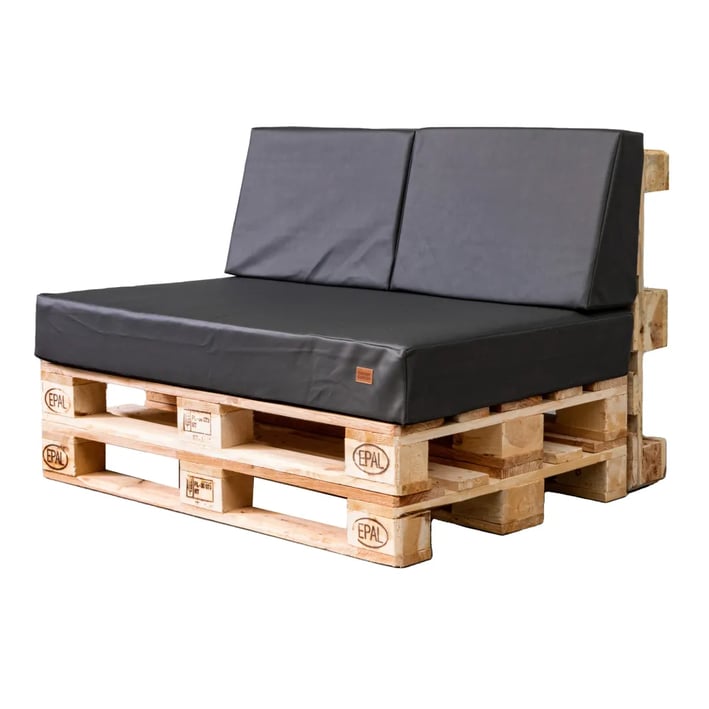 eco leather pallet cushion grey