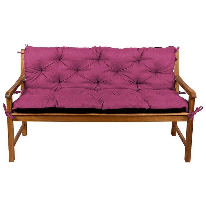 pink bench cushion with backrest