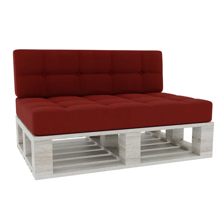 pallet cushion burgundy