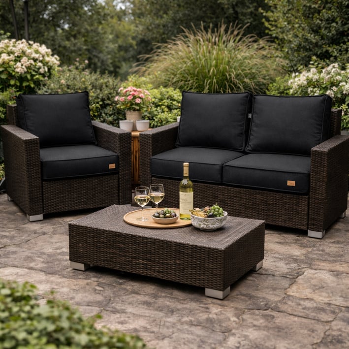 graphite rattan furniture cushions
