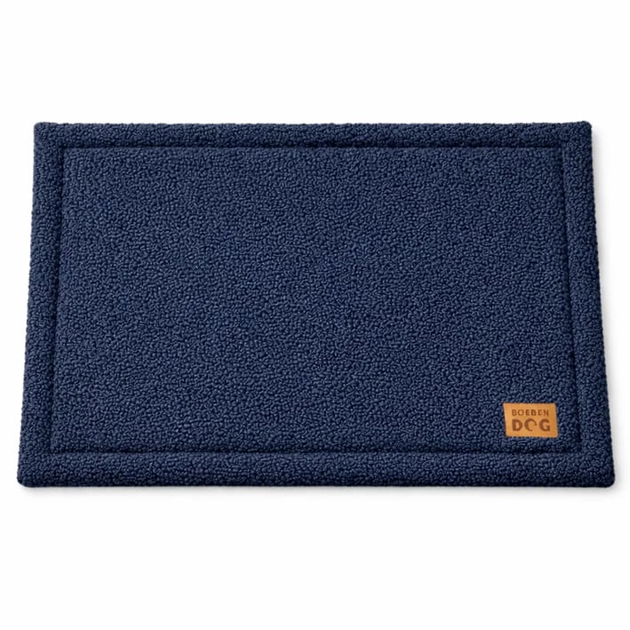 travel dog mat dark blue