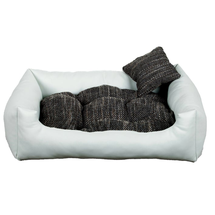 white eco leather dog bed