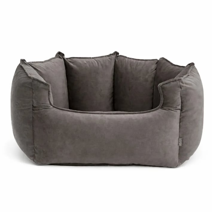 grey dog bed crown lux