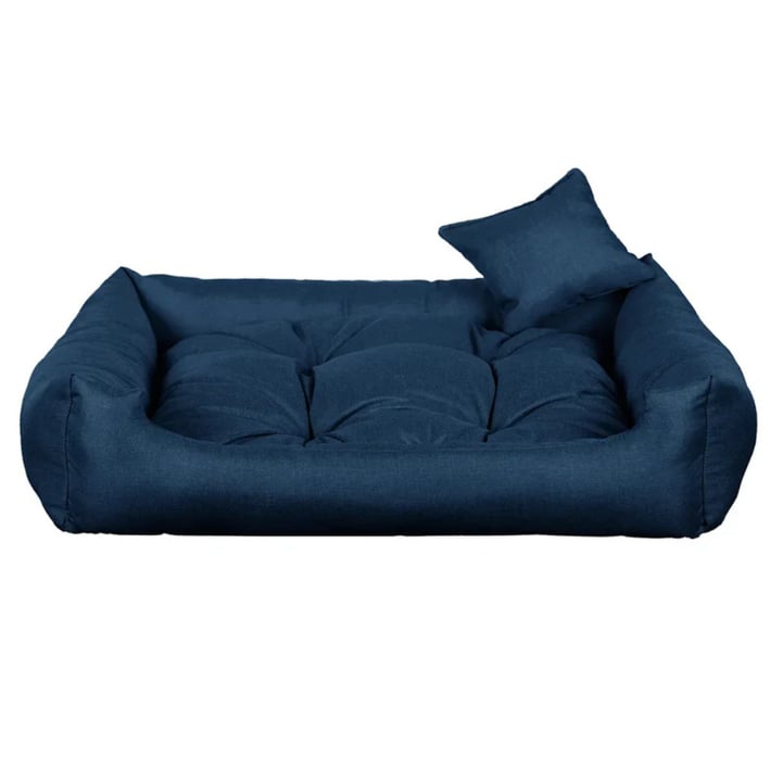 dark blue dog bed