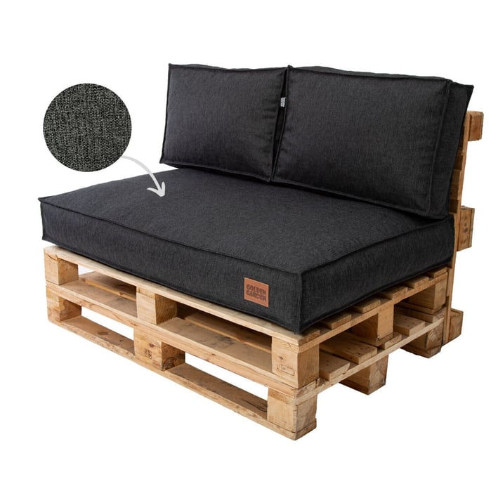 graphite melange pallet set cushions