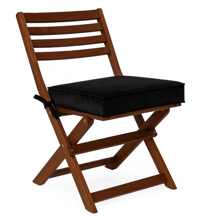 chair velvet cushion in black