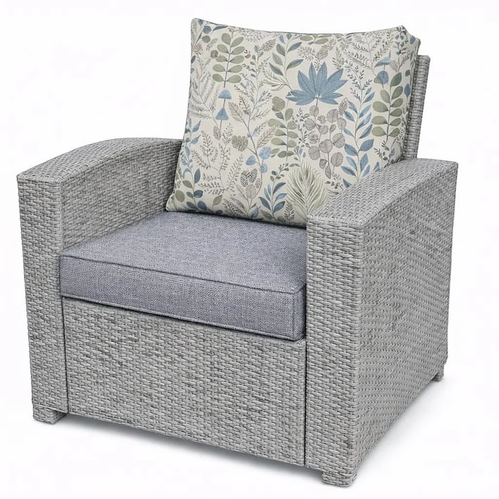 pastel leaves armchair cushion