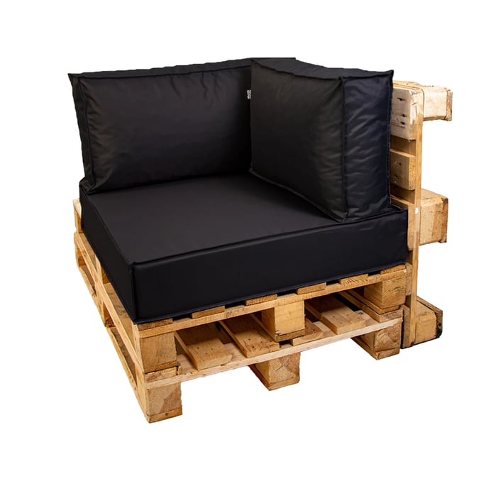 pallet cushion corner black