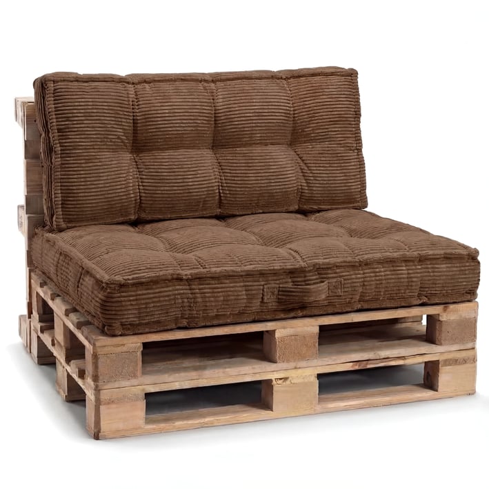 dark brown pallet cushions set