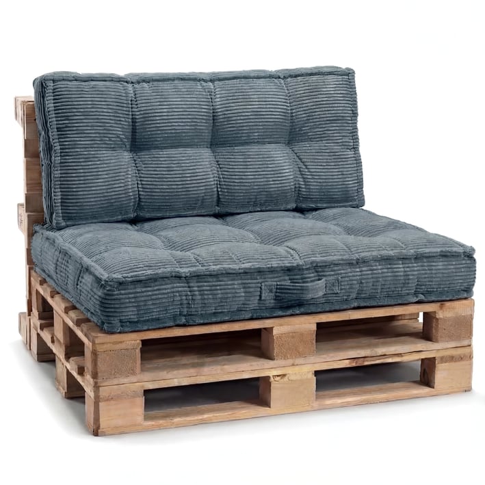 blue pallet cushions set