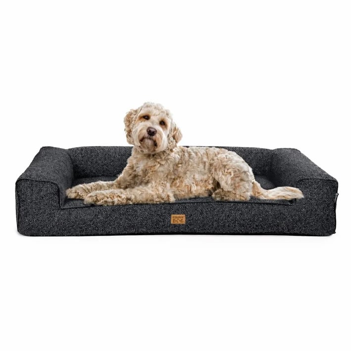 torres boucle dog bed graphite