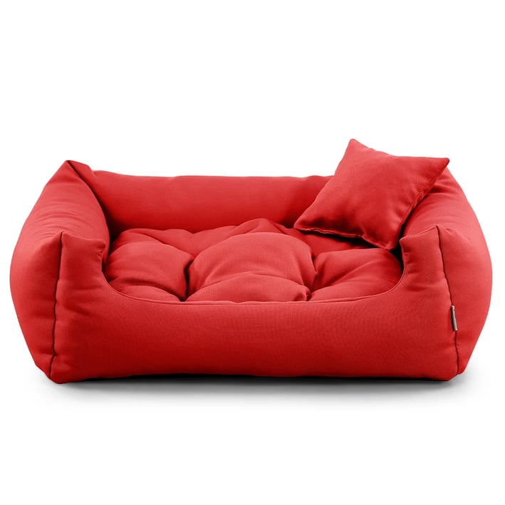 red comfy nelo dog bed