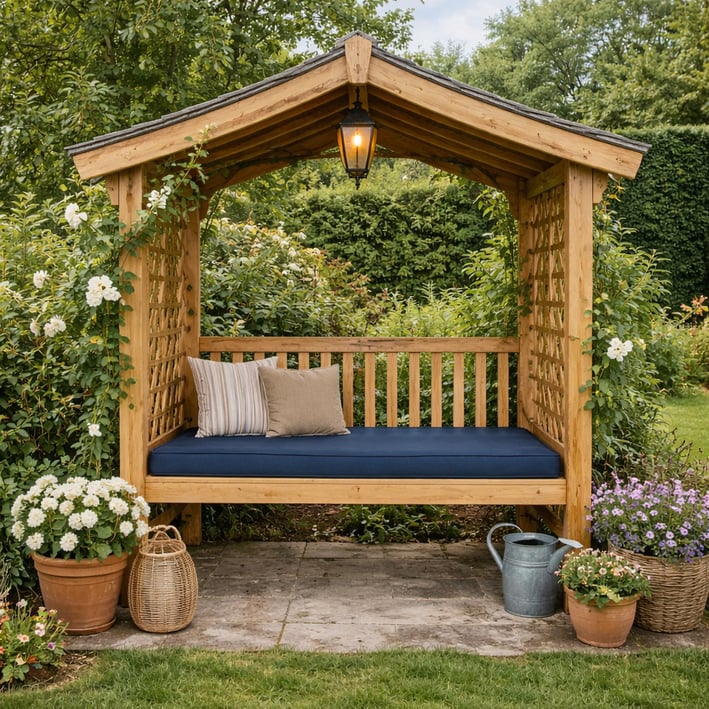 dark blue arbour cushion