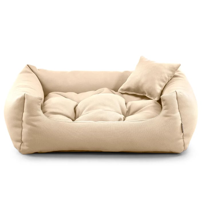beige comfy nelo dog bed