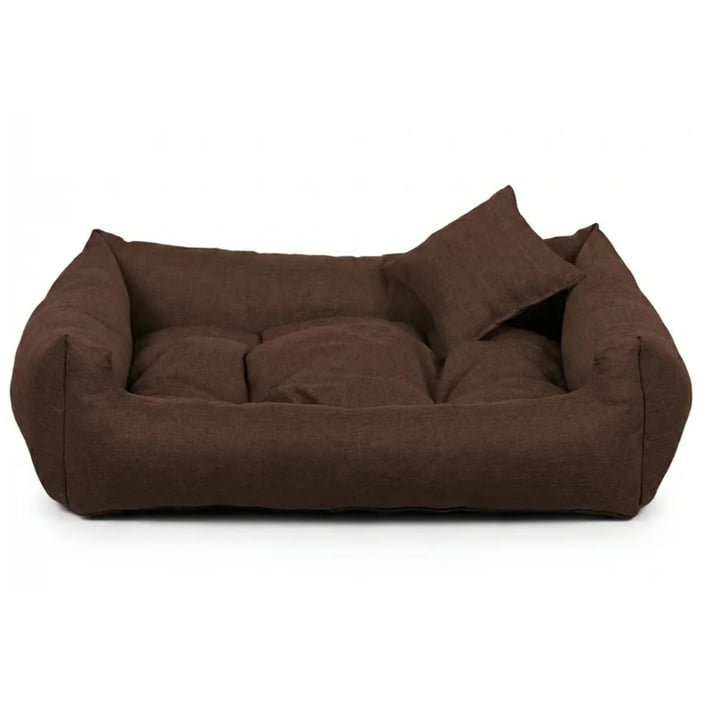 dark brown dog bed