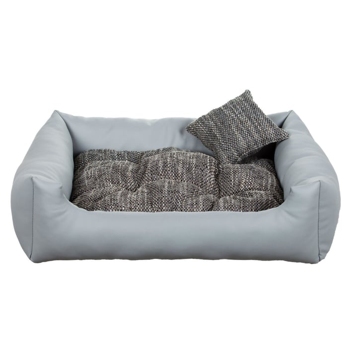 light grey dog bed