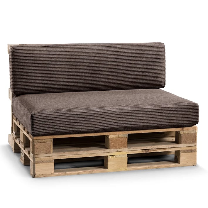 dark brown pallet cushion set